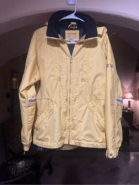 Origins Bright Yellow Hooded Windbreaker Jacket